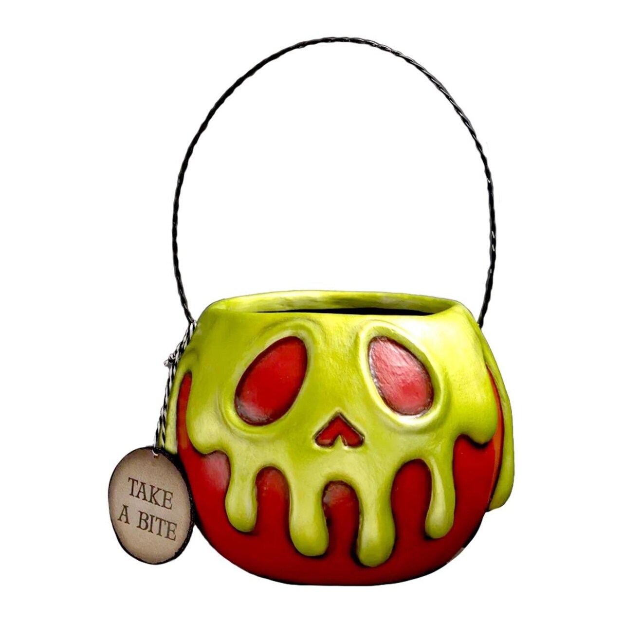 LeeAnn Kress by Bethany Lowe Halloween Red Apple Green Poison Bucket Large